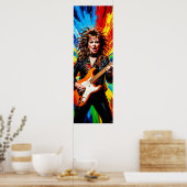 Electric Rock Fury in Color Burst Poster (Küche)