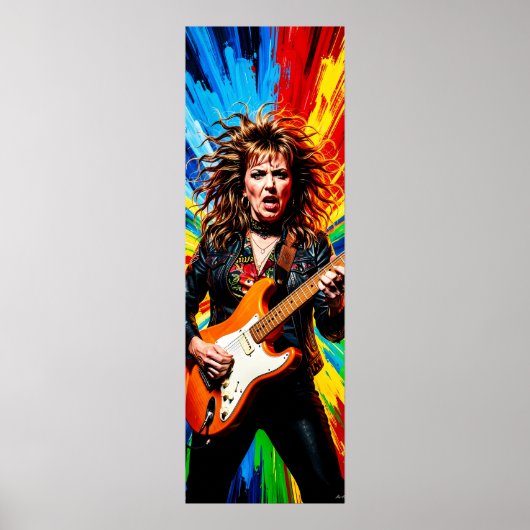 Electric Rock Fury in Color Burst Poster (Vorne)