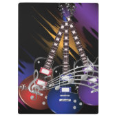Electric Rock Guitar Music - Personalisieren Klemmbrett (Rückseite)