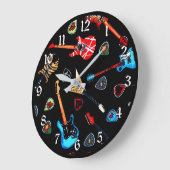 Electric Rock Guitars Große Wanduhr (Winkel)