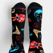 Electric Rock Guitars Socken (Oben)