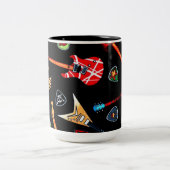 Electric Rock Guitars Zweifarbige Tasse (Mittel)