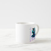 Electric Samurai Cat Mug - Perfect for Anime Fans Espressotasse (Vorderseite Rechts)