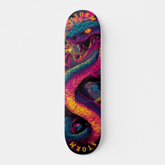 Electric Serpent Graffiti Art - Limited Edition Skateboard (Vorne)