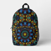Electric Shaman Blue Mandala Lace Bedruckter Rucksack (Vorderseite)