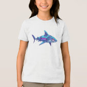 Electric Shark Tri-Blend Shirt (Vorderseite)