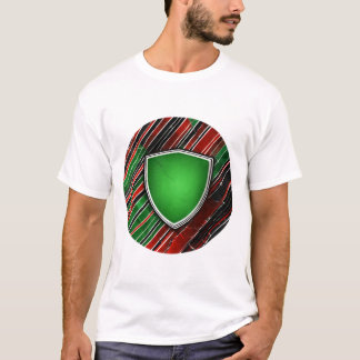 "Electric Surge: Red & Green Lightning Muster T-Shirt