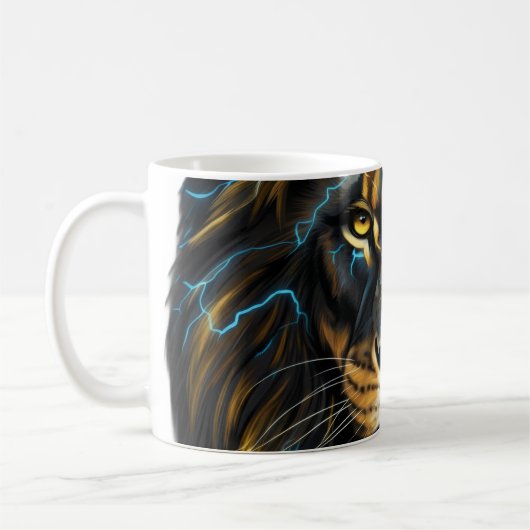 Electric Thunder Lion Coffee Mug Kaffeetasse (Links)
