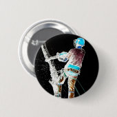 Electric Tree Surgeon Arborist Weihnachten präsent Button (Vorne & Hinten)
