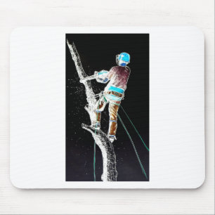 Electric Tree Surgeon Arborist Weihnachten präsent Mousepad