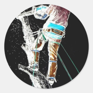 Electric Tree Surgeon Arborist Weihnachten präsent Runder Aufkleber