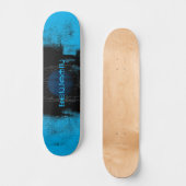 Electric Turquoise Urban Grunge Jupiter Skateboard (Vorderseite)