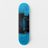 Electric Turquoise Urban Grunge Jupiter Skateboard (Vorderseite)