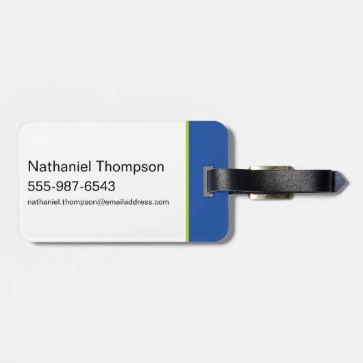 Electric Up Batman - Das dunkle Rittermuster Gepäckanhänger (Rückseite horizontal)