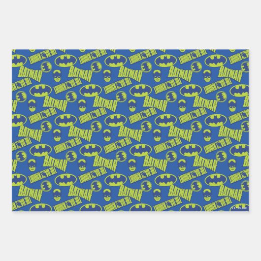 Electric Up Batman - Das dunkle Rittermuster Geschenkpapier Set (Vorderseite 3)