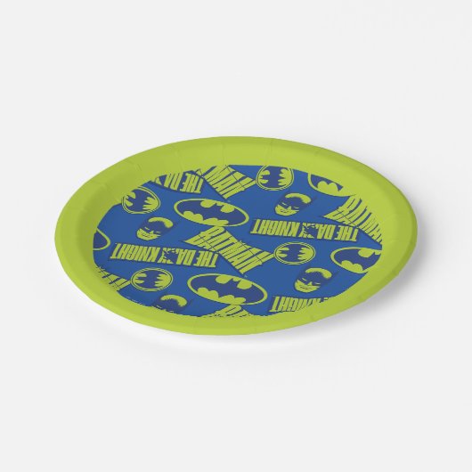 Electric Up Batman - Das dunkle Rittermuster Pappteller (Schrägansicht)