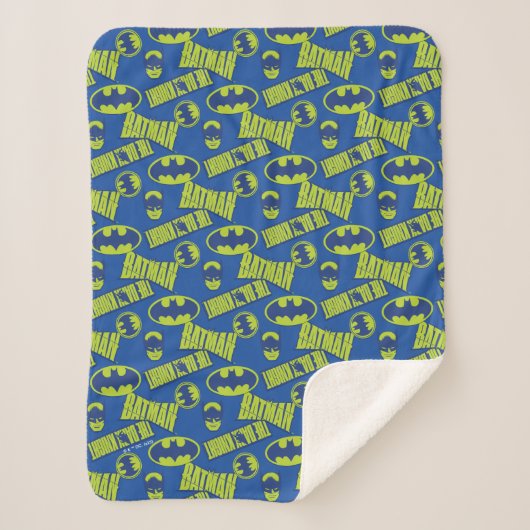 Electric Up Batman - Das dunkle Rittermuster Sherpadecke (Vorderseite)
