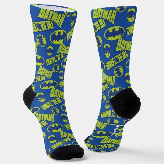 Electric Up Batman - Das dunkle Rittermuster Socken (Gewinkelt)