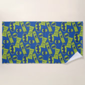 Electric Up Batman - Das dunkle Rittermuster Strandtuch (Vorderseite)