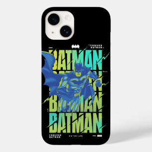 Electric Up Batman läuft durch Typografie Case-Mate iPhone 14 Hülle