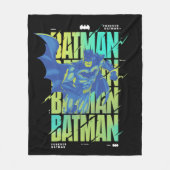Electric Up Batman läuft durch Typografie Fleecedecke (Vorderseite)