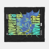 Electric Up Batman läuft durch Typografie Fleecedecke (Vorderseite (Horizontal))