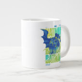 Electric Up Batman läuft durch Typografie Jumbo-Tasse (Vorderseite Rechts)