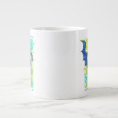Electric Up Batman läuft durch Typografie Jumbo-Tasse (Vorderseite)