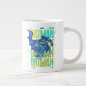 Electric Up Batman läuft durch Typografie Jumbo-Tasse (Rechts)