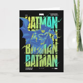 Electric Up Batman läuft durch Typografie Karte (Vorderseite)