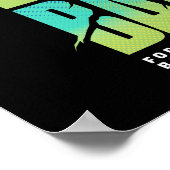 Electric Up Batman läuft durch Typografie Poster (Ecke)