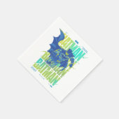 Electric Up Batman läuft durch Typografie Serviette (Ecke)