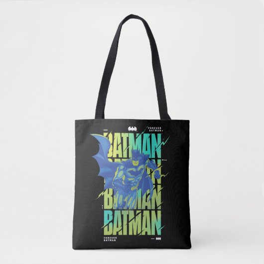 Electric Up Batman läuft durch Typografie Tasche (Vorderseite)