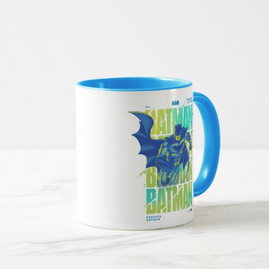 Electric Up Batman läuft durch Typografie Tasse (VorderseiteRechts)
