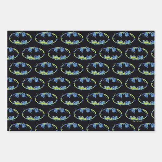Electric Up Batman Symbol Geschenkpapier Set (Vorderseite 2)