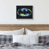 Electric Up Batman Symbol Leinwanddruck (Insitu (Schlafzimmer))