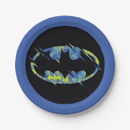 Electric Up Batman Symbol Pappteller (Vorderseite)