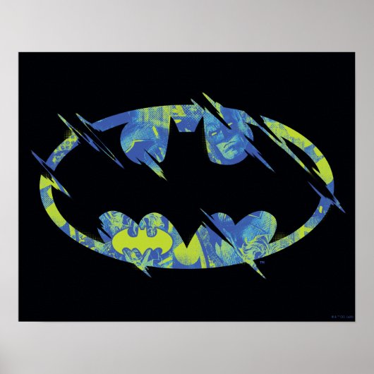 Electric Up Batman Symbol Poster (Vorne)