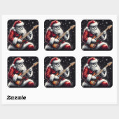 Electric Vibes as Santa Shred Festin Quadratischer Aufkleber (Blatt)