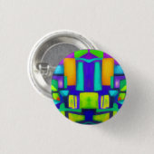 Electric Vibes Dreams Stilvolle Vintage Abstrakte Button (Vorne & Hinten)