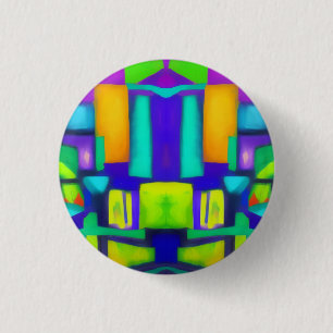 Electric Vibes Dreams Stilvolle Vintage Abstrakte Button