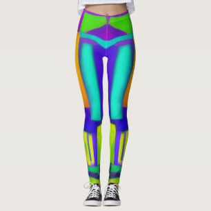 Electric Vibes Dreams Stilvolle Vintage Abstrakte  Leggings