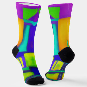 Electric Vibes Dreams Stilvolle Vintage Abstrakte Socken