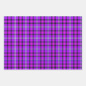 Electric Violet and Fuchsia Plaid Purple Geschenkpapier Set (Vorderseite)