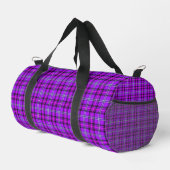 Electric Violet and Fuchsia Plaid Purple Pink Duffle Bag (Rechte Ecke)