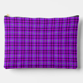 Electric Violet and Fuchsia Plaid Purple Pink Zubehörtasche