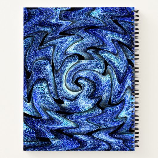 Electric Vortex - 8,5" x 11" SpiralNotebook Notizblock (Rückseite)