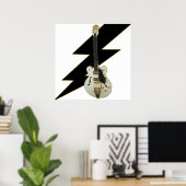 Electric White Guitar Poster (Heimbüro)