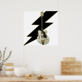 Electric White Guitar Poster (Küche)