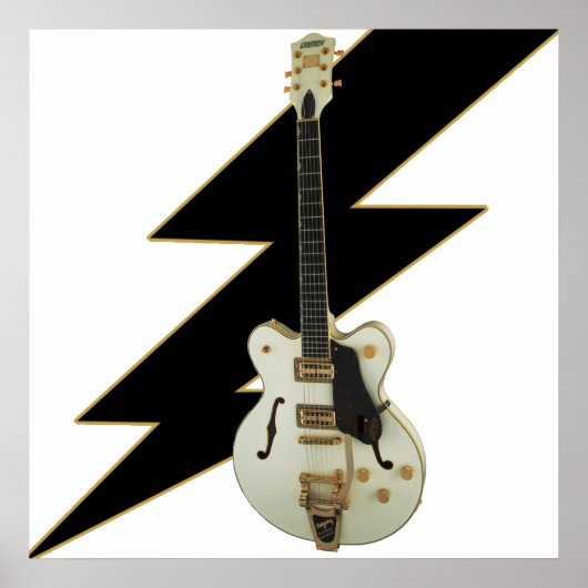 Electric White Guitar Poster (Vorne)